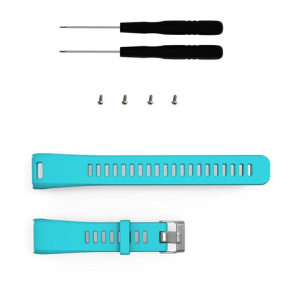Silicone Sport Watch Band for Garmin Vivosmart HR (Sky Blue) - Watch Bands by buy2fix | Online Shopping UK | buy2fix