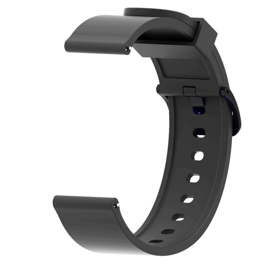 Silicone Glossy Sport Watch Band for Huami Amazfit Bip Lite Version 20mm(Black) - Watch Bands by buy2fix | Online Shopping UK | buy2fix