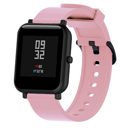 Silicone Glossy Sport Watch Band for Huami Amazfit Bip Lite Version 20mm(Pink) - Watch Bands by buy2fix | Online Shopping UK | buy2fix