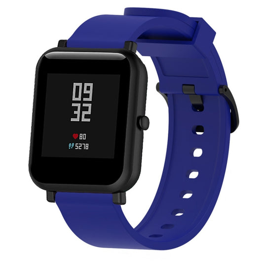 Silicone Glossy Sport Watch Band for Huami Amazfit Bip Lite Version 20mm(Blue) - Watch Bands by buy2fix | Online Shopping UK | buy2fix
