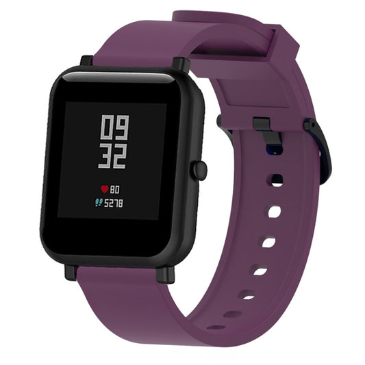 Silicone Glossy Sport Watch Band for Huami Amazfit Bip Lite Version 20mm(Purple) - Watch Bands by buy2fix | Online Shopping UK | buy2fix
