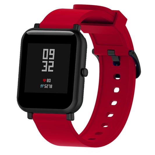 Silicone Glossy Sport Watch Band for Huami Amazfit Bip Lite Version 20mm(Red) - Watch Bands by buy2fix | Online Shopping UK | buy2fix