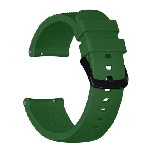 Crazy Horse Texture Silicone Watch Band for Huami Amazfit Bip Lite Version 20mm(Army Green) - Watch Bands by buy2fix | Online Shopping UK | buy2fix