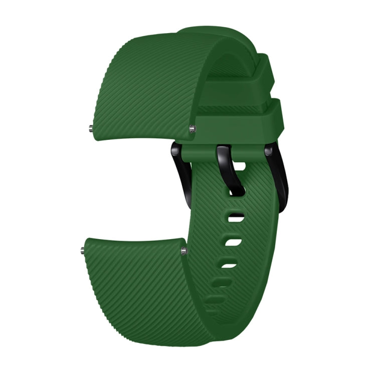 Crazy Horse Texture Silicone Watch Band for Huami Amazfit Bip Lite Version 20mm(Army Green) - Watch Bands by buy2fix | Online Shopping UK | buy2fix