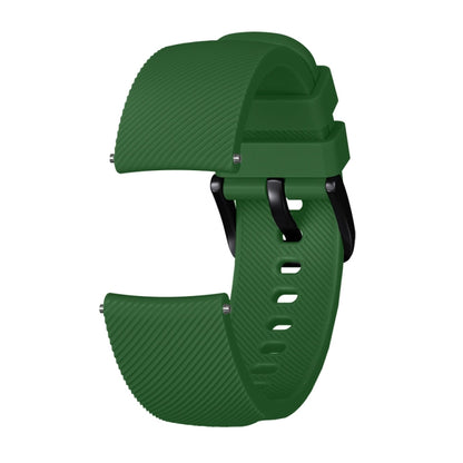 Crazy Horse Texture Silicone Watch Band for Huami Amazfit Bip Lite Version 20mm(Army Green) - Watch Bands by buy2fix | Online Shopping UK | buy2fix