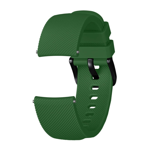 Crazy Horse Texture Silicone Watch Band for Huami Amazfit Bip Lite Version 20mm(Army Green) - Watch Bands by buy2fix | Online Shopping UK | buy2fix