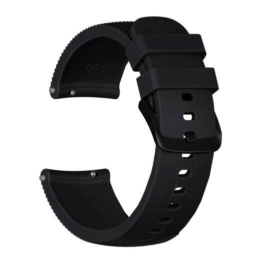 Crazy Horse Texture Silicone Watch Band for Huami Amazfit Bip Lite Version 20mm(Black) - Watch Bands by buy2fix | Online Shopping UK | buy2fix
