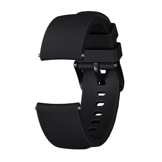 Crazy Horse Texture Silicone Watch Band for Huami Amazfit Bip Lite Version 20mm(Black) - Watch Bands by buy2fix | Online Shopping UK | buy2fix