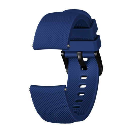 Crazy Horse Texture Silicone Watch Band for Huami Amazfit Bip Lite Version 20mm(Dark Blue) - Watch Bands by buy2fix | Online Shopping UK | buy2fix