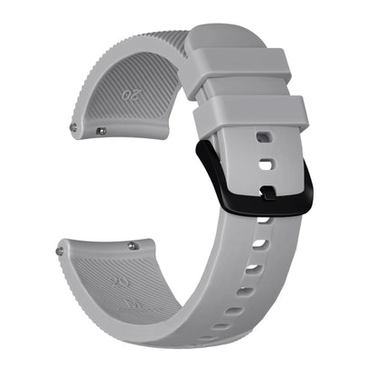 Crazy Horse Texture Silicone Watch Band for Huami Amazfit Bip Lite Version 20mm(Grey) - Watch Bands by buy2fix | Online Shopping UK | buy2fix