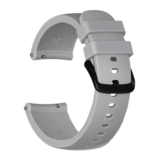 Crazy Horse Texture Silicone Watch Band for Huami Amazfit Bip Lite Version 20mm(Grey) - Watch Bands by buy2fix | Online Shopping UK | buy2fix
