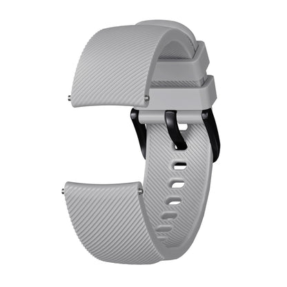 Crazy Horse Texture Silicone Watch Band for Huami Amazfit Bip Lite Version 20mm(Grey) - Watch Bands by buy2fix | Online Shopping UK | buy2fix
