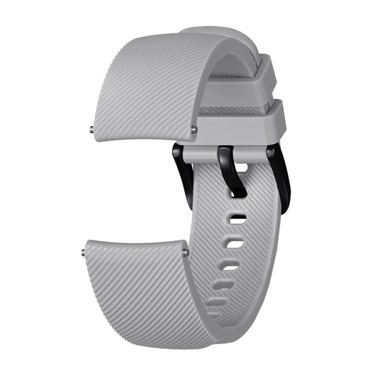 Crazy Horse Texture Silicone Watch Band for Huami Amazfit Bip Lite Version 20mm(Grey) - Watch Bands by buy2fix | Online Shopping UK | buy2fix