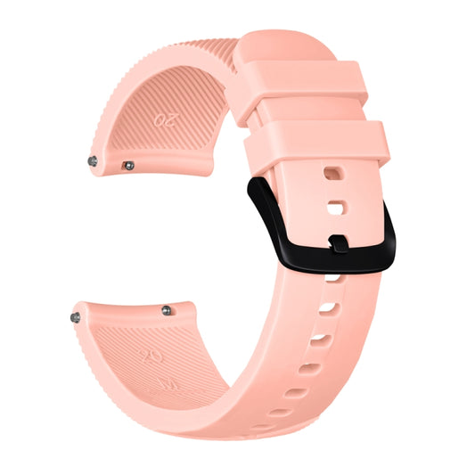 Crazy Horse Texture Silicone Watch Band for Huami Amazfit Bip Lite Version 20mm(Light Pink) - Watch Bands by buy2fix | Online Shopping UK | buy2fix