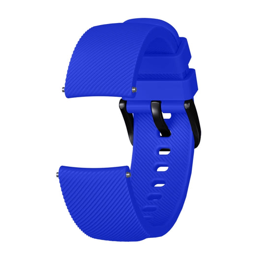 Crazy Horse Texture Silicone Watch Band for Huami Amazfit Bip Lite Version 20mm(Blue) - Watch Bands by buy2fix | Online Shopping UK | buy2fix