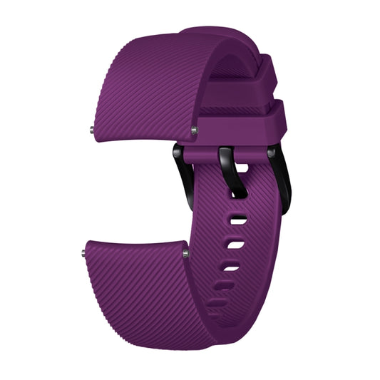 Crazy Horse Texture Silicone Watch Band for Huami Amazfit Bip Lite Version 20mm(Purple) - Watch Bands by buy2fix | Online Shopping UK | buy2fix