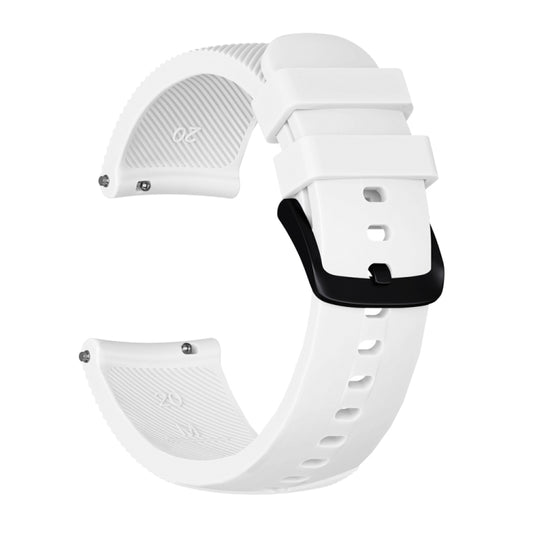 Crazy Horse Texture Silicone Watch Band for Huami Amazfit Bip Lite Version 20mm(White) - Watch Bands by buy2fix | Online Shopping UK | buy2fix