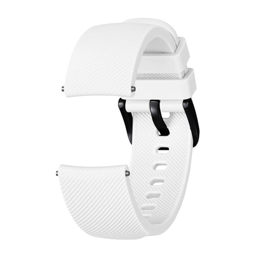 Crazy Horse Texture Silicone Watch Band for Huami Amazfit Bip Lite Version 20mm(White) - Watch Bands by buy2fix | Online Shopping UK | buy2fix