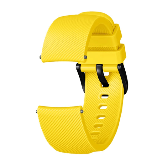 Crazy Horse Texture Silicone Watch Band for Huami Amazfit Bip Lite Version 20mm(Yellow) - Watch Bands by buy2fix | Online Shopping UK | buy2fix