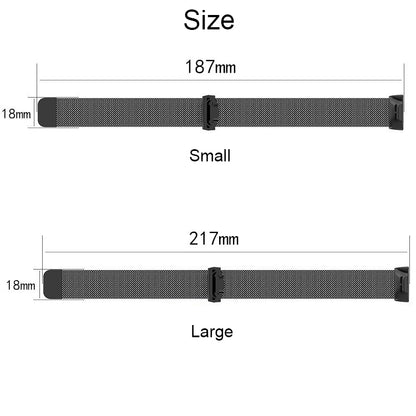Stainless Steel Magnet Watch Band for FITBIT Charge 3, Size:Small, 187x18mm(Gold) - Watch Bands by buy2fix | Online Shopping UK | buy2fix