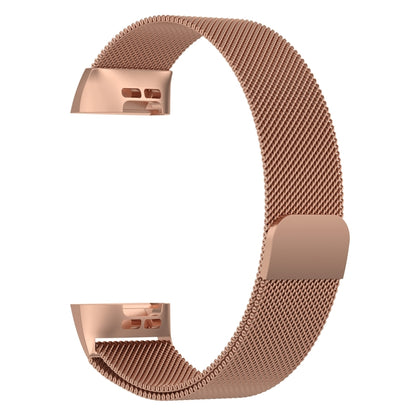 Stainless Steel Magnet Watch Band for FITBIT Charge 3, Size:Large, 217x18mm(Rose Gold) - Watch Bands by buy2fix | Online Shopping UK | buy2fix