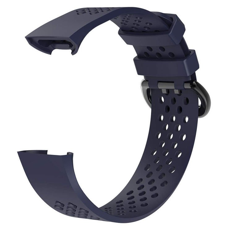 Square Hole Adjustable Sport Watch Band for FITBIT Charge 3(Aqua Blue) - Watch Bands by buy2fix | Online Shopping UK | buy2fix