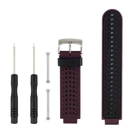 Two-colour Silicone Sport Watch Band for Garmin Forerunner 230 / 235 / 620 / 630 / 735XT(Purple) - Watch Bands by buy2fix | Online Shopping UK | buy2fix