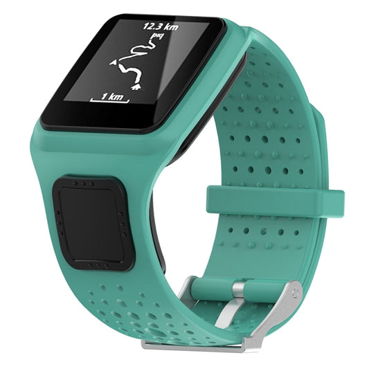 Silicone Sport Watch Band for TomTom 1 Series Runner / Cardio(Mint Green) - Watch Bands by buy2fix | Online Shopping UK | buy2fix