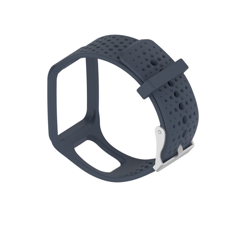 Silicone Sport Watch Band for TomTom 1 Series Runner / Cardio(Navy Blue) - Watch Bands by buy2fix | Online Shopping UK | buy2fix