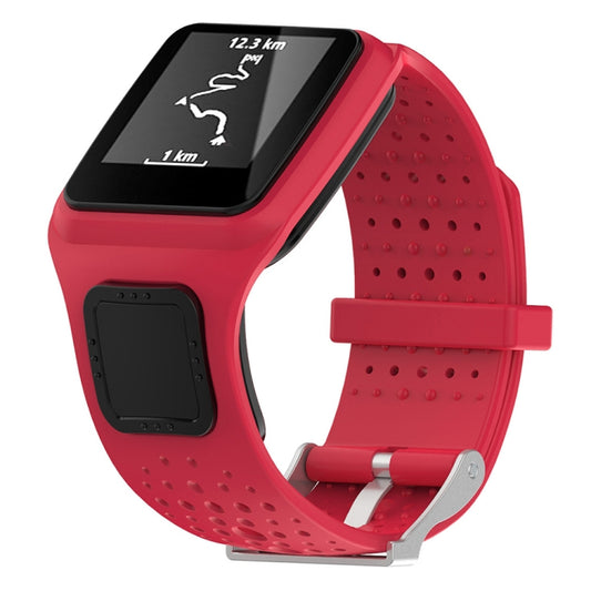 Silicone Sport Watch Band for TomTom 1 Series Runner / Cardio(Red) - Watch Bands by buy2fix | Online Shopping UK | buy2fix