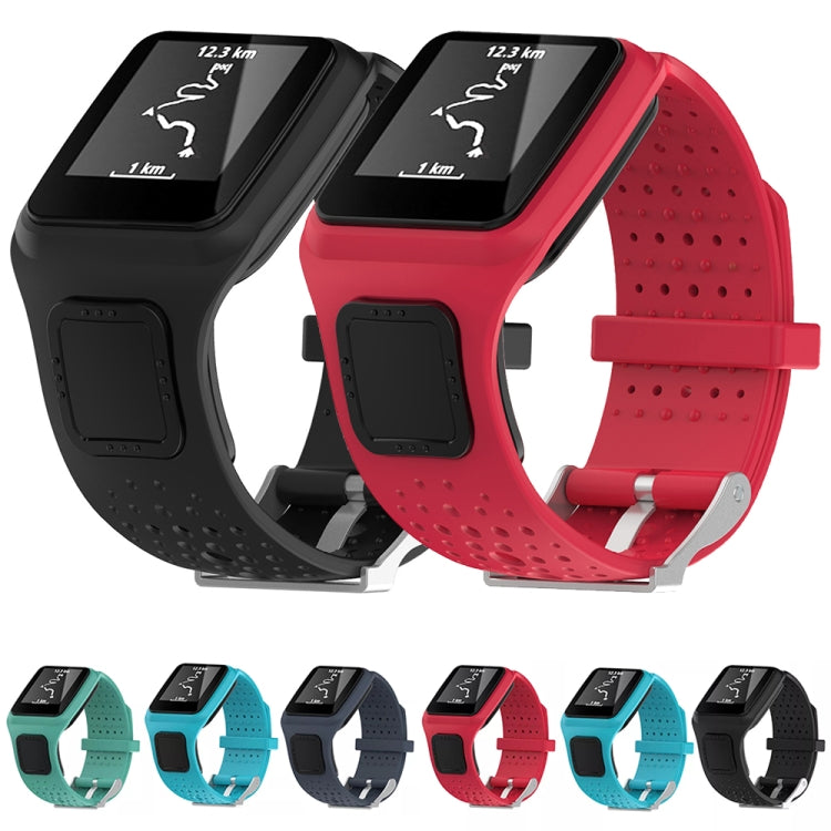 Silicone Sport Watch Band for TomTom 1 Series Runner / Cardio(Navy Blue) - Watch Bands by buy2fix | Online Shopping UK | buy2fix