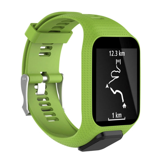 Silicone Sport Watch Band for Tomtom Runner 2/3 Series (Green) - Watch Bands by buy2fix | Online Shopping UK | buy2fix
