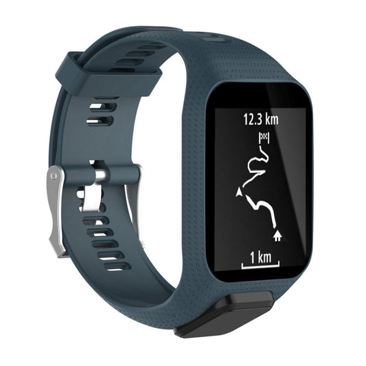 Silicone Sport Watch Band for Tomtom Runner 2/3 Series (Navy Blue) - Watch Bands by buy2fix | Online Shopping UK | buy2fix