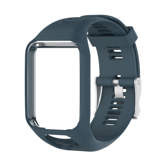 Silicone Sport Watch Band for Tomtom Runner 2/3 Series (Navy Blue) - Watch Bands by buy2fix | Online Shopping UK | buy2fix