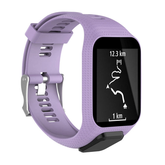 Silicone Sport Watch Band for Tomtom Runner 2/3 Series (Purple) - Watch Bands by buy2fix | Online Shopping UK | buy2fix