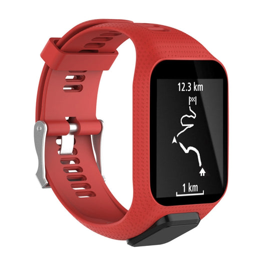 Silicone Sport Watch Band for Tomtom Runner 2/3 Series (Red) - Watch Bands by buy2fix | Online Shopping UK | buy2fix