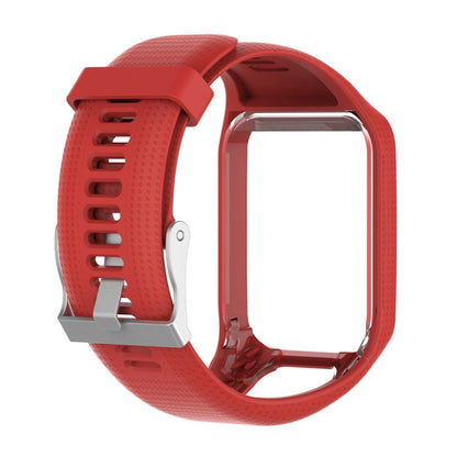 Silicone Sport Watch Band for Tomtom Runner 2/3 Series (Red) - Watch Bands by buy2fix | Online Shopping UK | buy2fix
