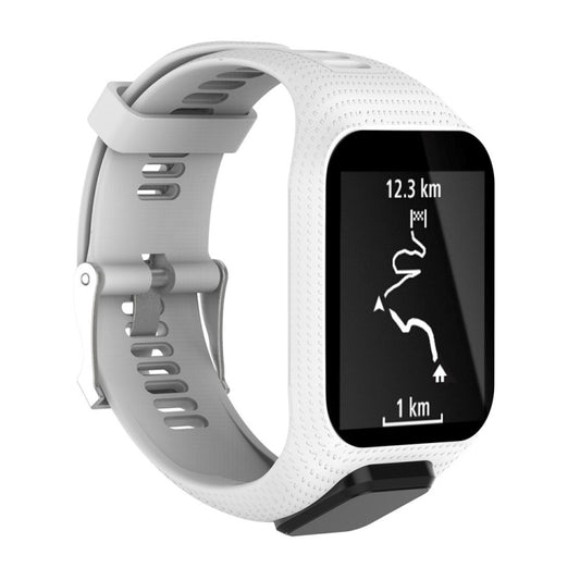 Silicone Sport Watch Band for Tomtom Runner 2/3 Series (White) - Watch Bands by buy2fix | Online Shopping UK | buy2fix