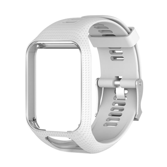 Silicone Sport Watch Band for Tomtom Runner 2/3 Series (White) - Watch Bands by buy2fix | Online Shopping UK | buy2fix