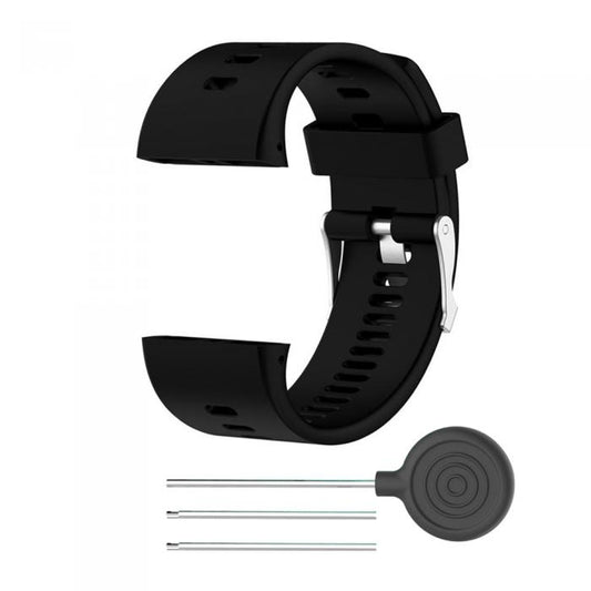 Silicone Sport Watch Band for POLAR V800(Black) -  by buy2fix | Online Shopping UK | buy2fix