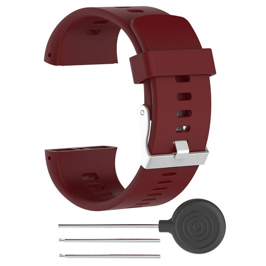 Silicone Sport Watch Band for POLAR V800(Wine Red) -  by buy2fix | Online Shopping UK | buy2fix