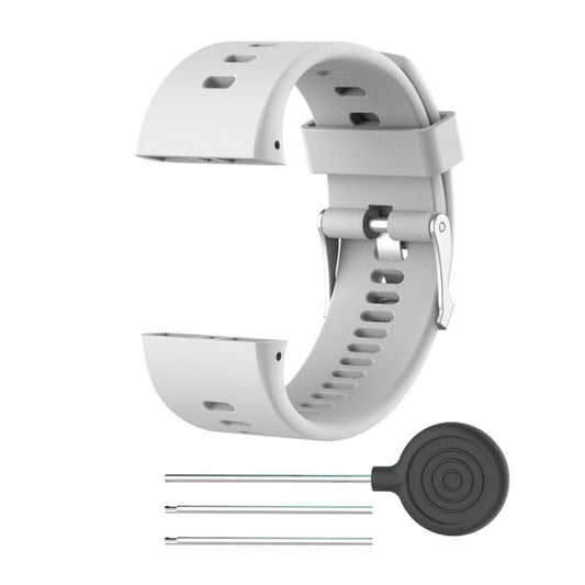 Silicone Sport Watch Band for POLAR V800(White) -  by buy2fix | Online Shopping UK | buy2fix