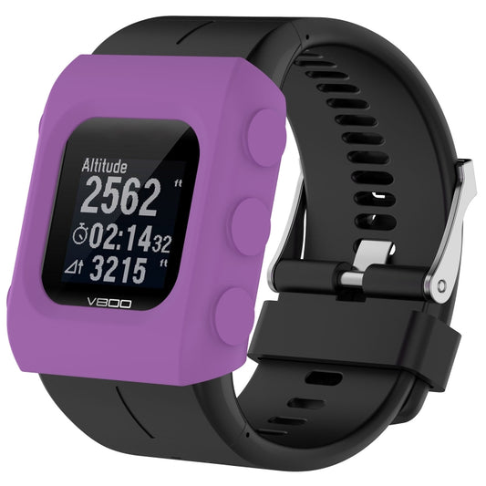 Solid Color Silicone Watch Protective Case for POLAR V800(Purple) -  by buy2fix | Online Shopping UK | buy2fix