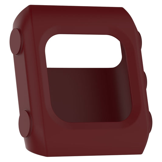 Solid Color Silicone Watch Protective Case for POLAR V800(Wine Red) -  by buy2fix | Online Shopping UK | buy2fix
