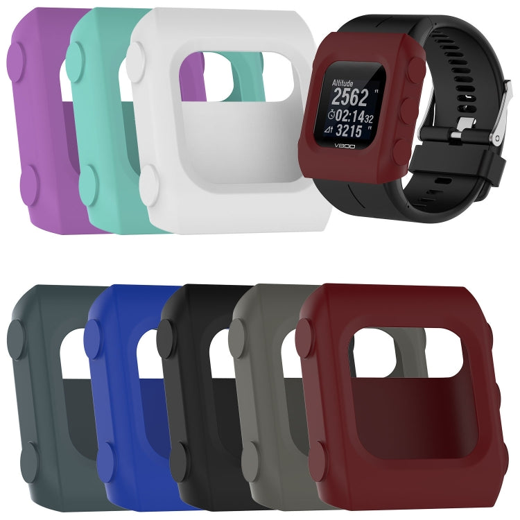 Solid Color Silicone Watch Protective Case for POLAR V800(Wine Red) -  by buy2fix | Online Shopping UK | buy2fix