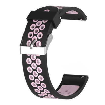 Double Colour Silicone Sport Watch Band for Xiaomi Huami Amazfit Bip Lite Version 20mm(Black Pink) - Watch Bands by buy2fix | Online Shopping UK | buy2fix