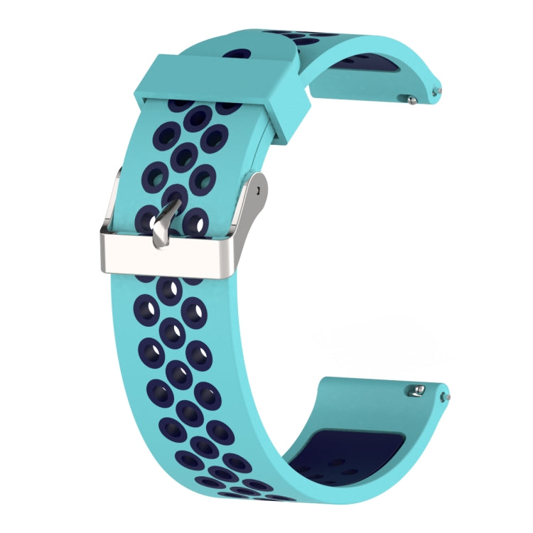 Double Colour Silicone Sport Watch Band for Xiaomi Huami Amazfit Bip Lite Version 20mm(Dark Blue + Baby Blue) - Watch Bands by buy2fix | Online Shopping UK | buy2fix