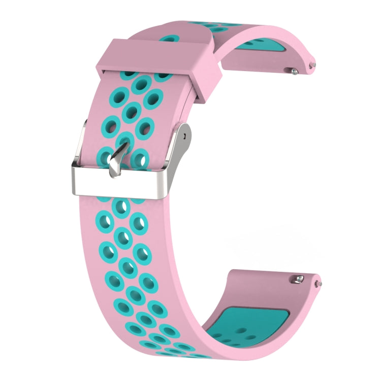 Double Colour Silicone Sport Watch Band for Xiaomi Huami Amazfit Bip Lite Version 20mm(Mint Green + Light Pink) - Watch Bands by buy2fix | Online Shopping UK | buy2fix