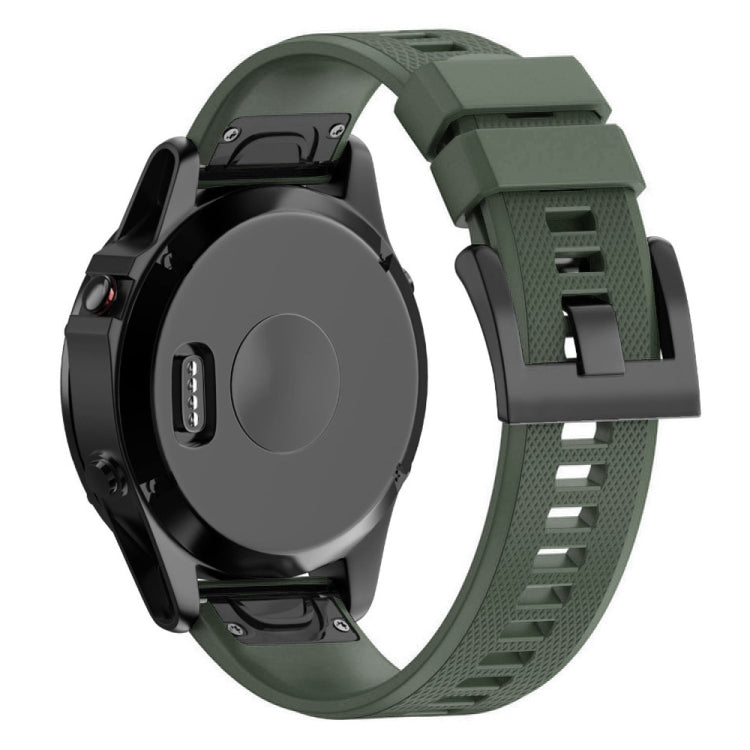 Quick Removable Silicone Watch Band for Fenix 5 22mm(Army Green) - Watch Bands by buy2fix | Online Shopping UK | buy2fix