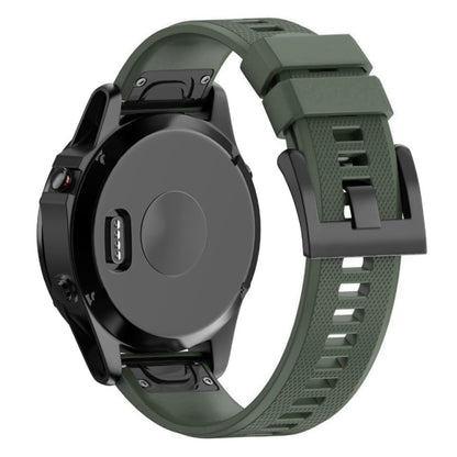 Quick Removable Silicone Watch Band for Fenix 5 22mm(Army Green) - Watch Bands by buy2fix | Online Shopping UK | buy2fix
